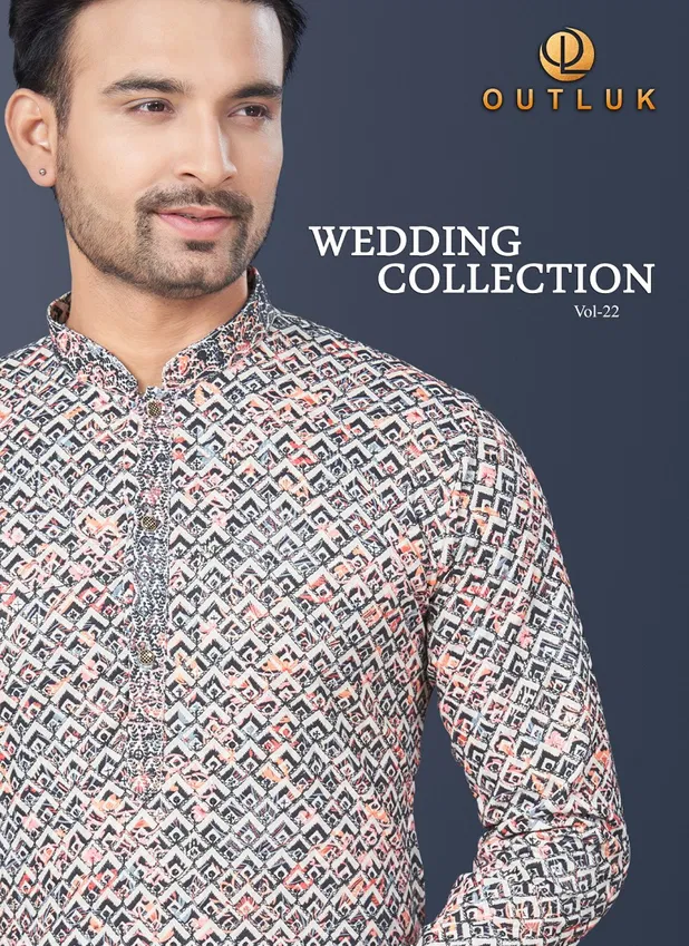 Outluk Wedding Collection Vol 22 Mens Kurta Pajama Suppliers In India